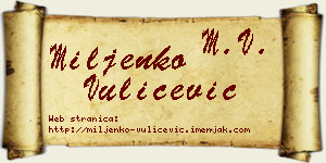 Miljenko Vulićević vizit kartica